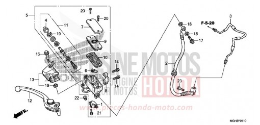 FR. BRAKE MASTER CYLINDER VFR1200XDD de 2013